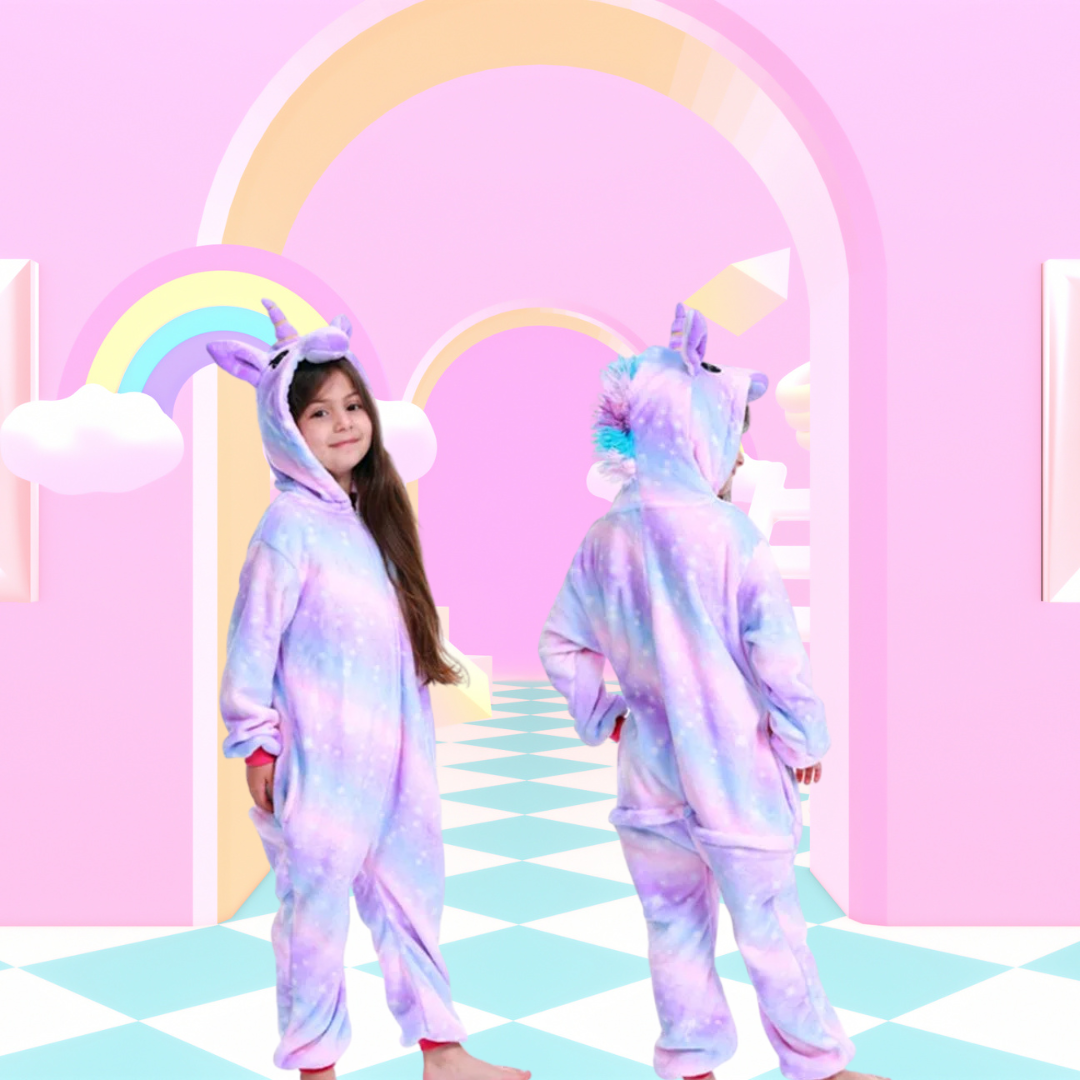 Pilou Pilou Licorne Enfant Arc-en-ciel Violet