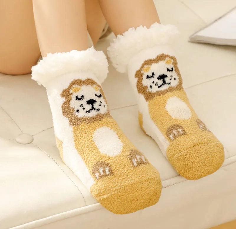 Chaussettes Moumoute Anti-dérapantes Lion
