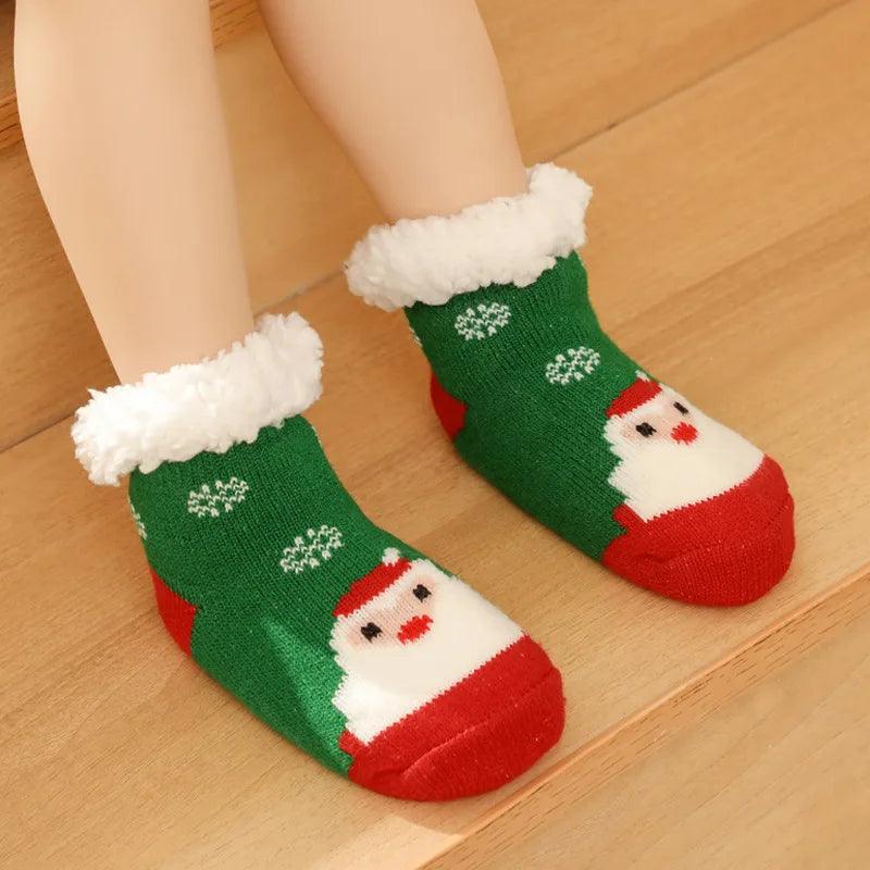 Chaussettes Moumoute Anti-dérapantes Père Noël