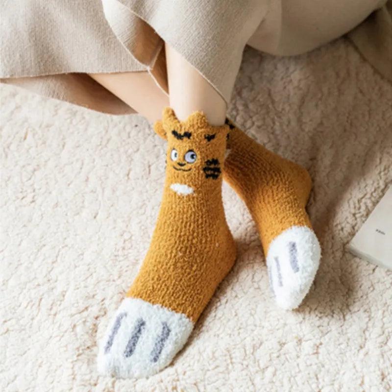 Chaussettes Pilou Pilou Chat Caramel