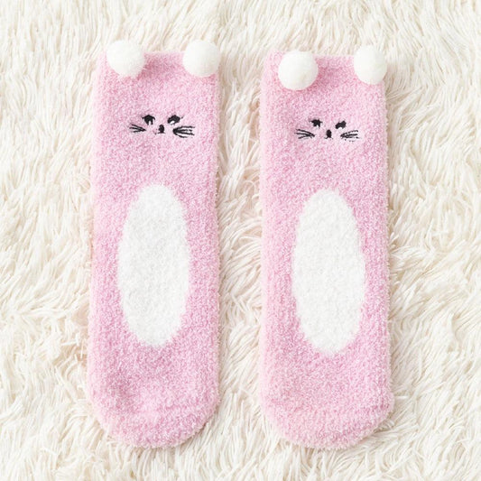 Chaussettes Pilou Pilou Chat Rose