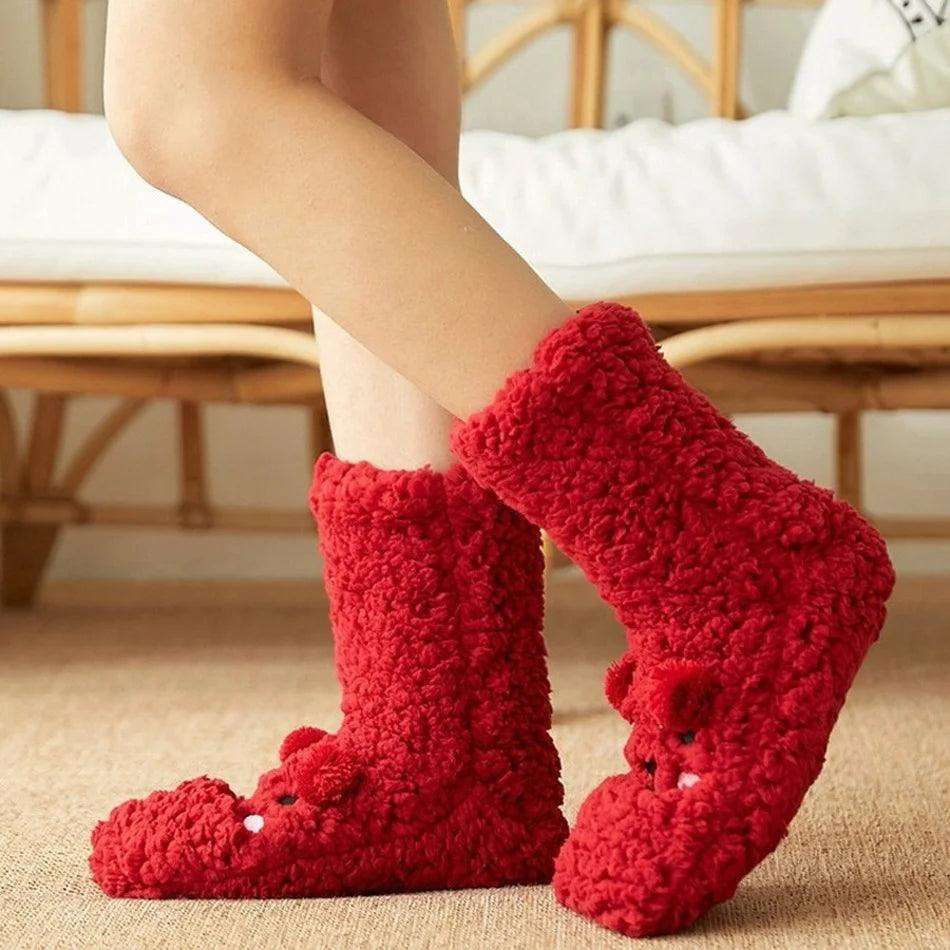 Chaussettes Pilou Pilou Laine de Mouton Rouge