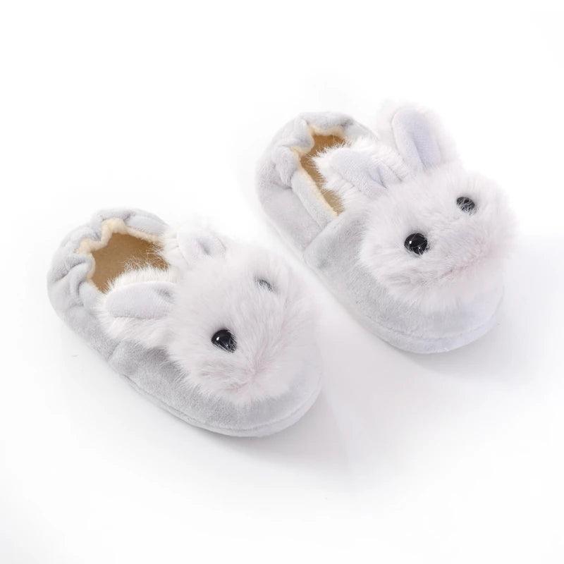 Chaussons Pilou Pilou Lapin Colorés Gris