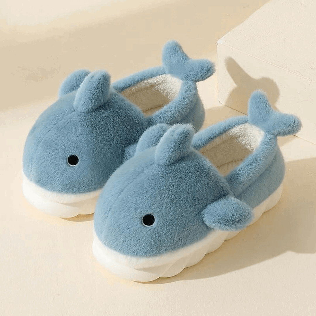 Chaussons Pilou Pilou Requin bleu montantes