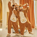 Combinaison Pyjama En Polaire Pour Femme - Une Pièce Moelleuse Avec Capuche, Douce Et Chaude - 8
