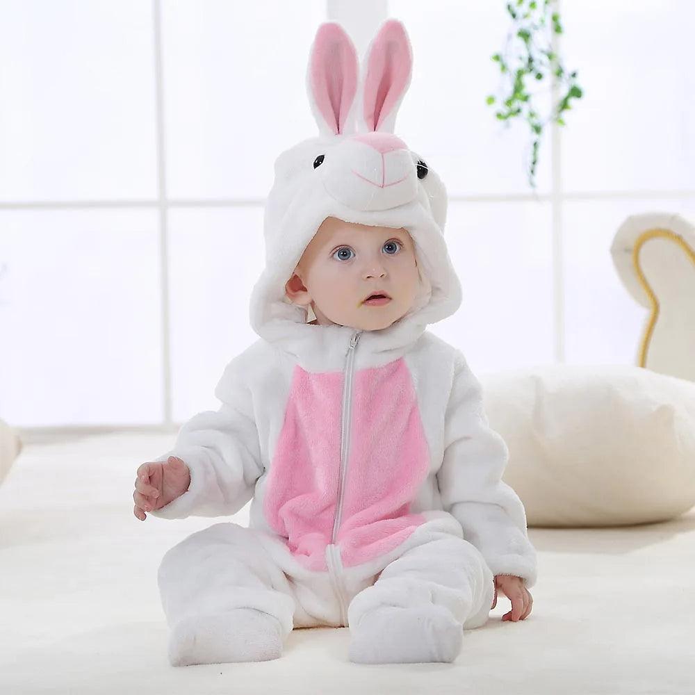 Combinaison Pilou Pilou Doux Lapinou Blanc / Rose Blanc