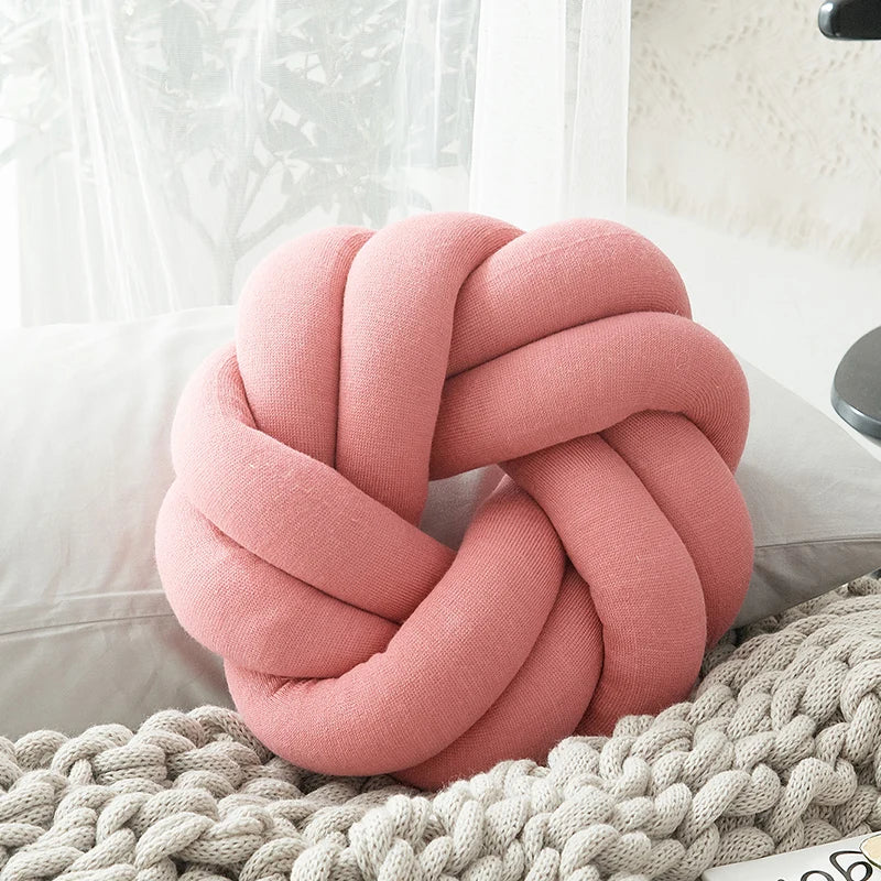 Coussin Pilou Pilou Noeuds Rose