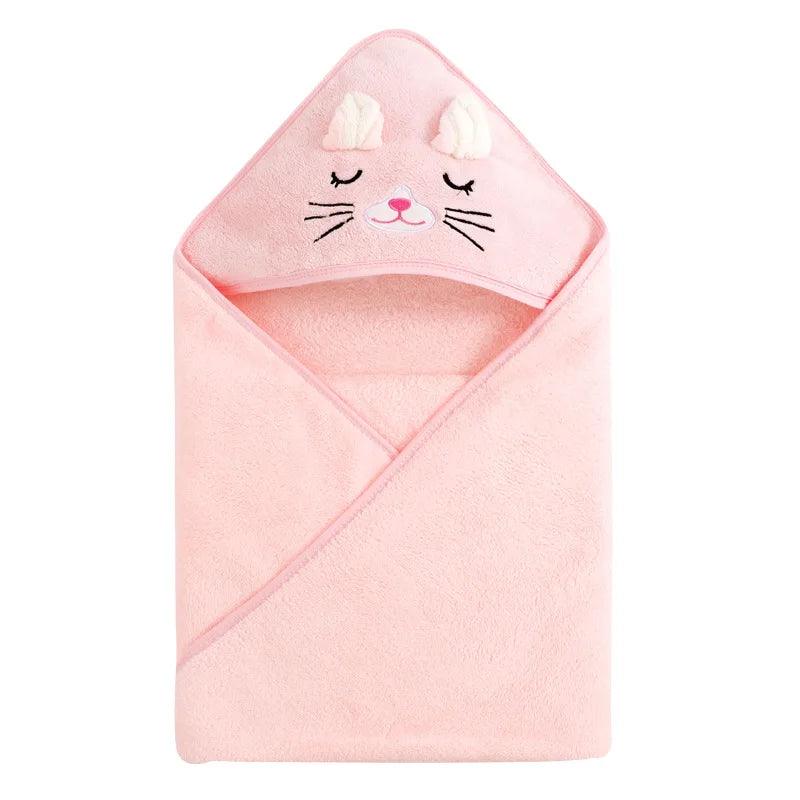 Peignoir à Capuche Pilou Pilou Chat Rose