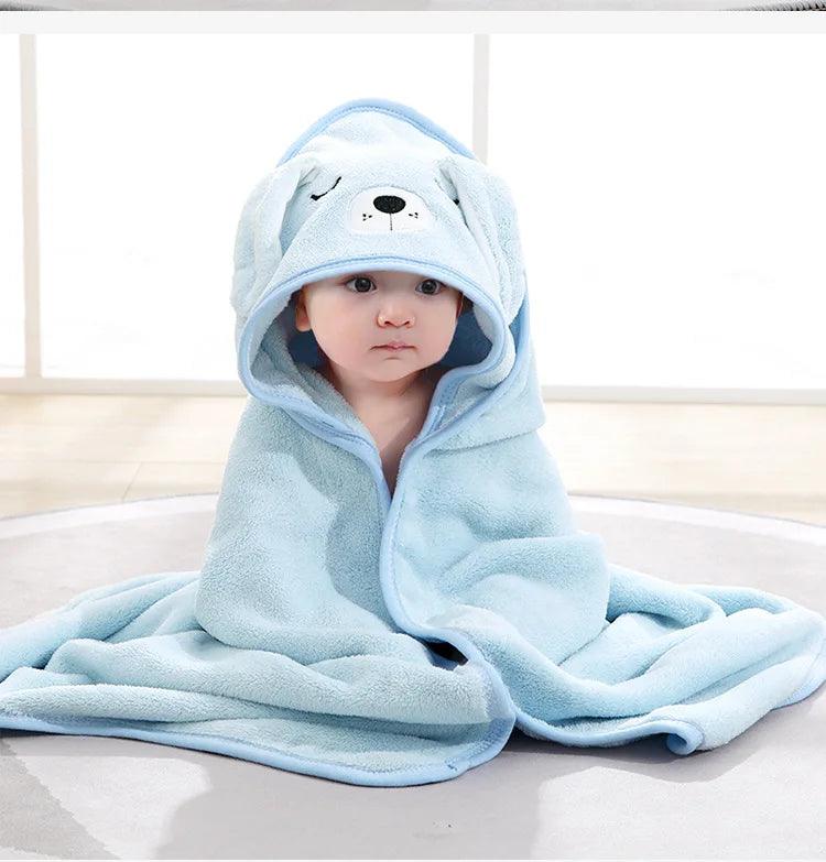 Peignoir à Capuche Pilou Pilou Lapin Bleu