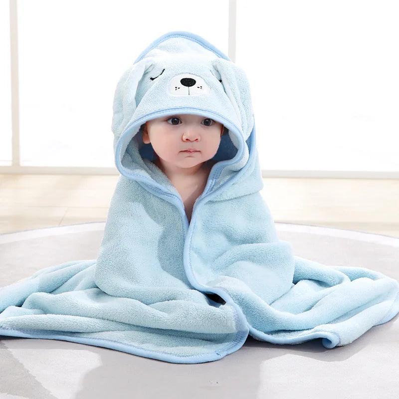 Peignoir à Capuche Pilou Pilou Lapin Bleu