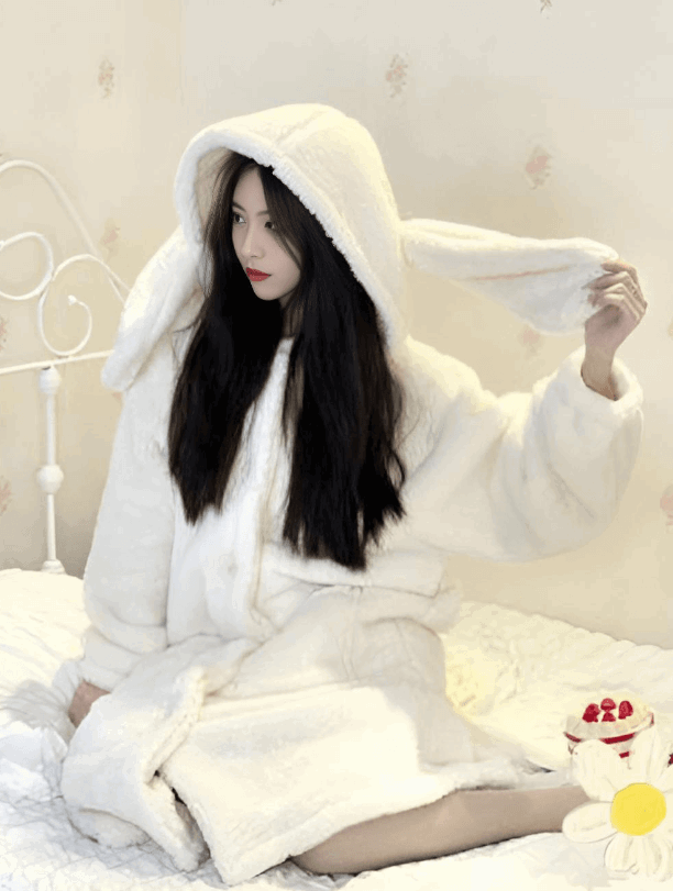 Peignoir Pilou Pilou Lapin Blanc