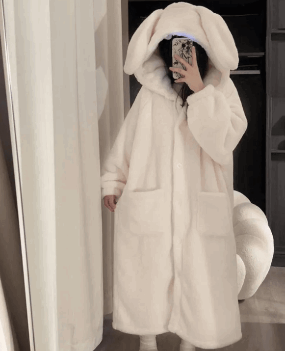 Peignoir Pilou Pilou Lapin Blanc