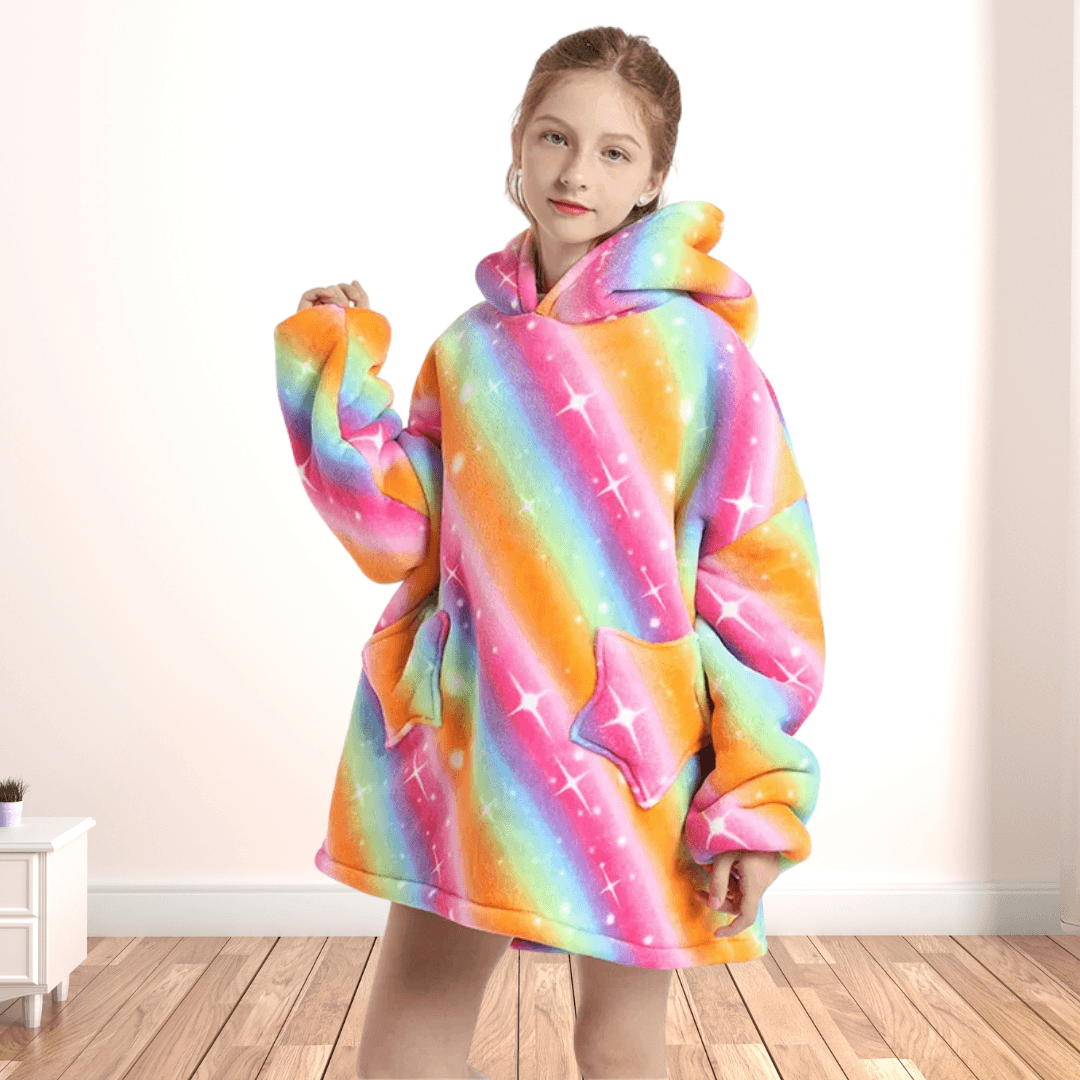 Pull Plaid "Arc-en-Ciel Lumineux"