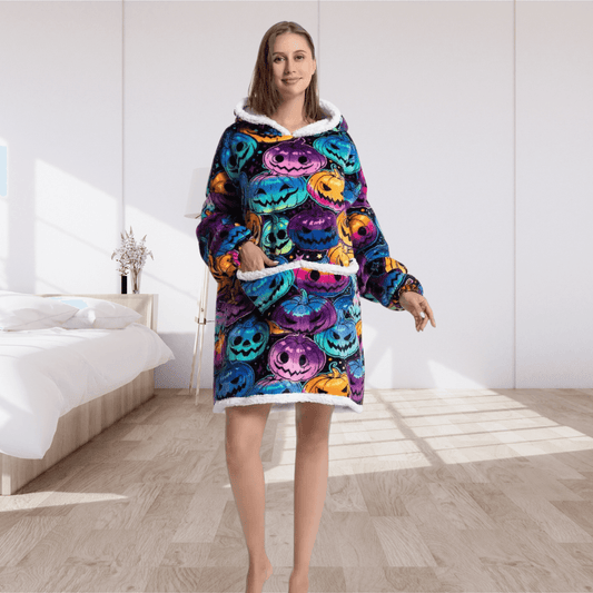 Pull Plaid Citrouille Halloween