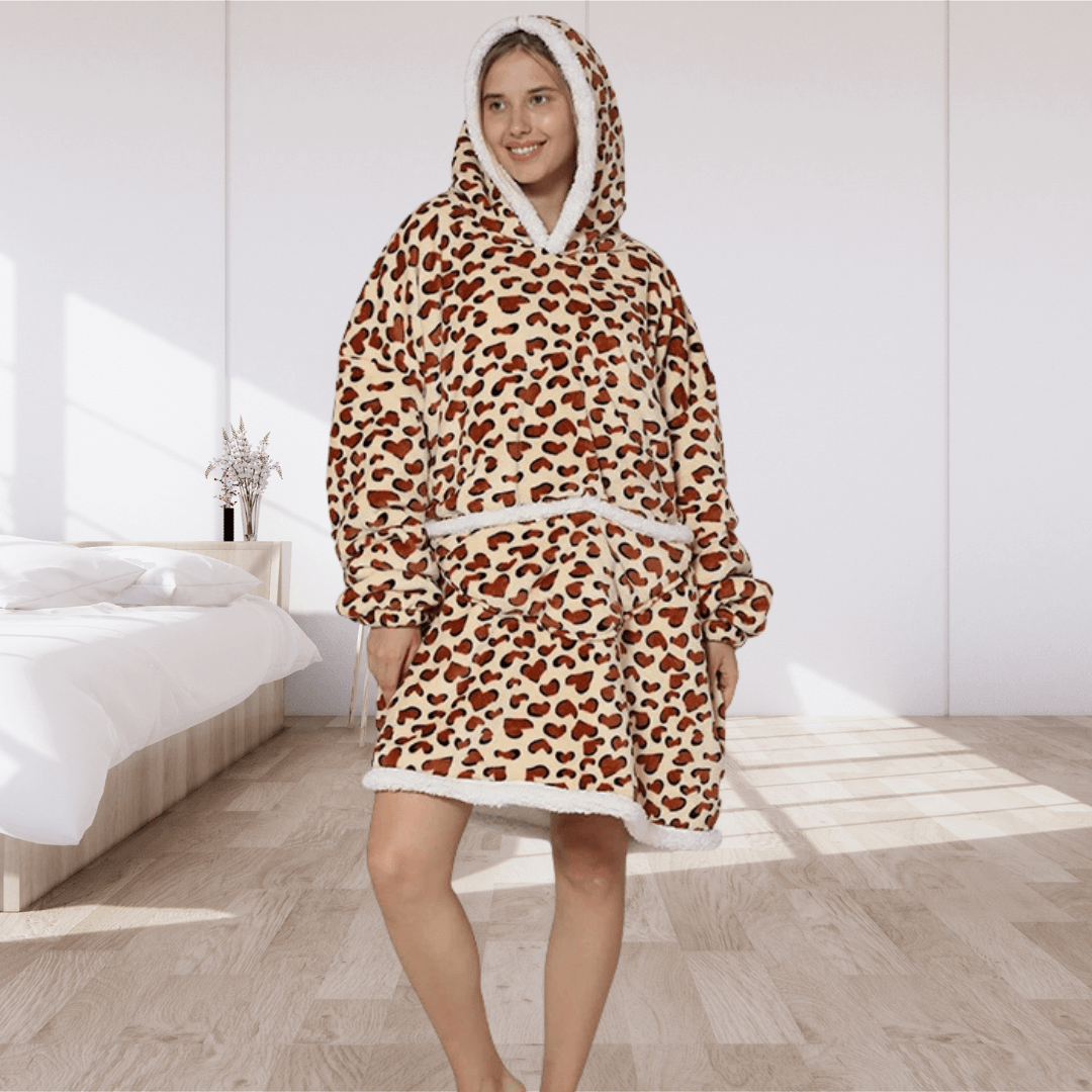 Pull Plaid Léopard Style et Confort Sauvage