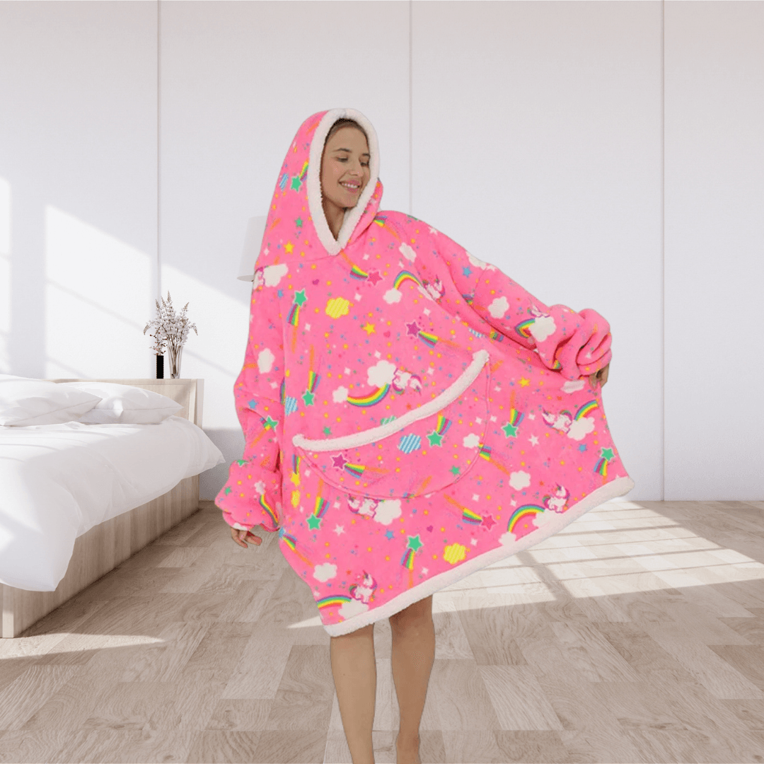 Pull Plaid Licorne Rose