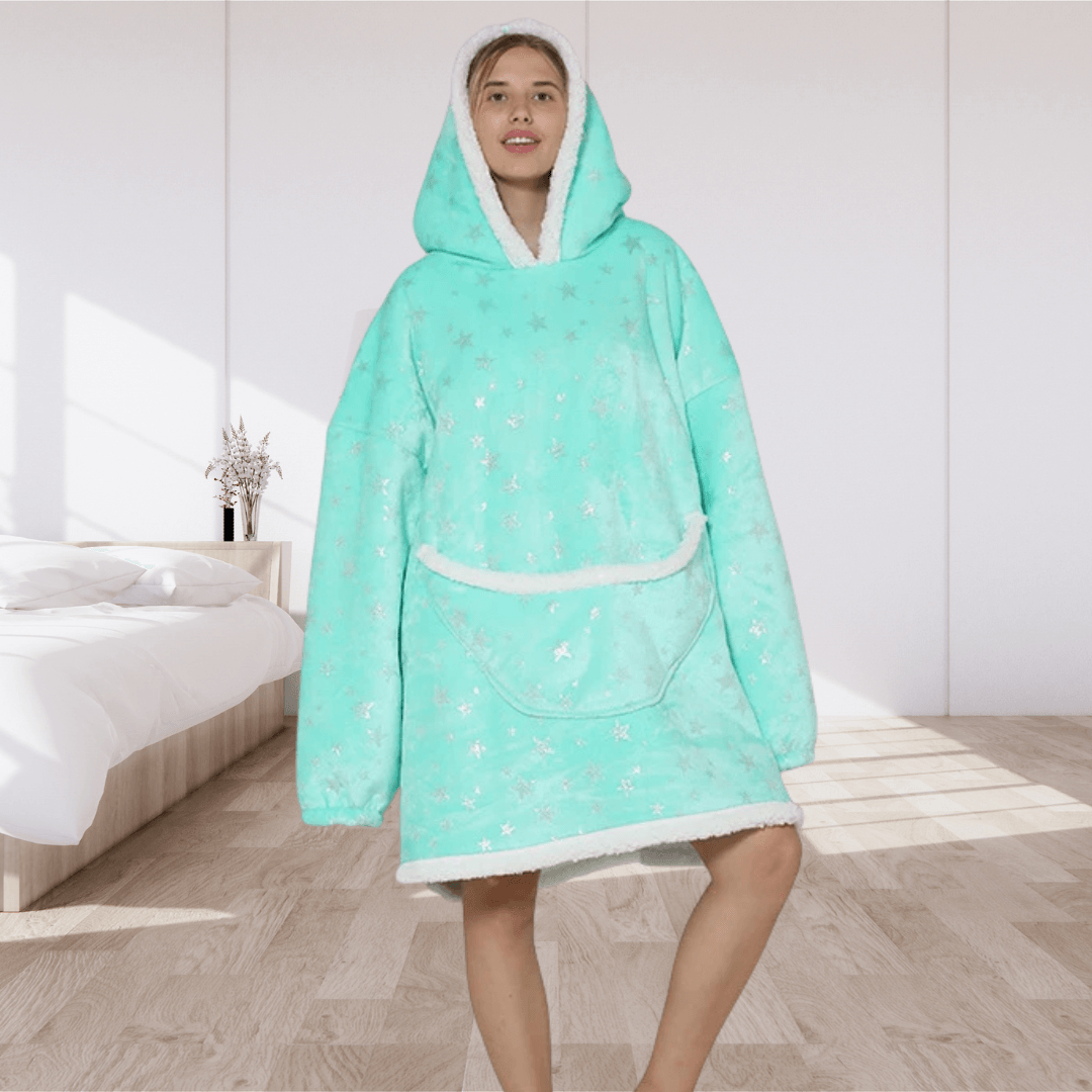 Pull Plaid Étoiles Mentholé