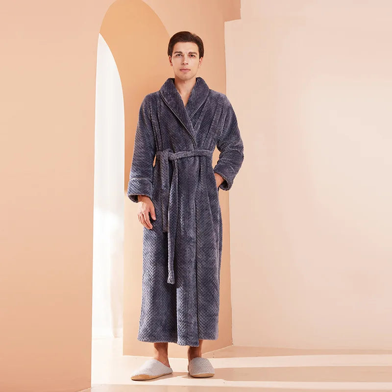 Peignoir Pilou Pilou Long Homme Gris 3XL