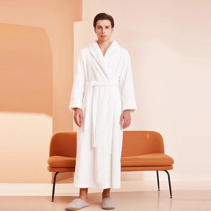 Peignoir Pilou Pilou Long Homme Blanc 3XL
