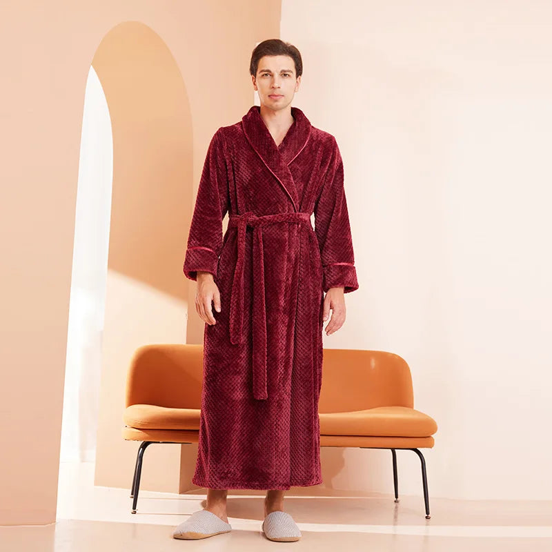 Peignoir Pilou Pilou Long Homme Rouge