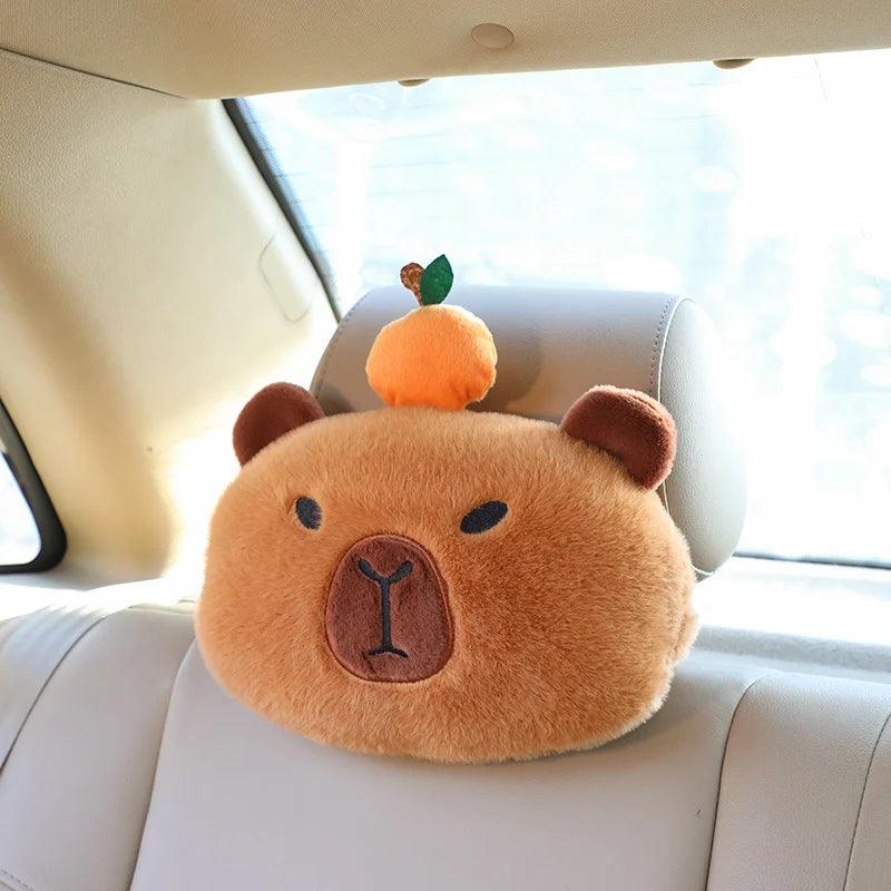 Coussins de Voiture Capybara Marron