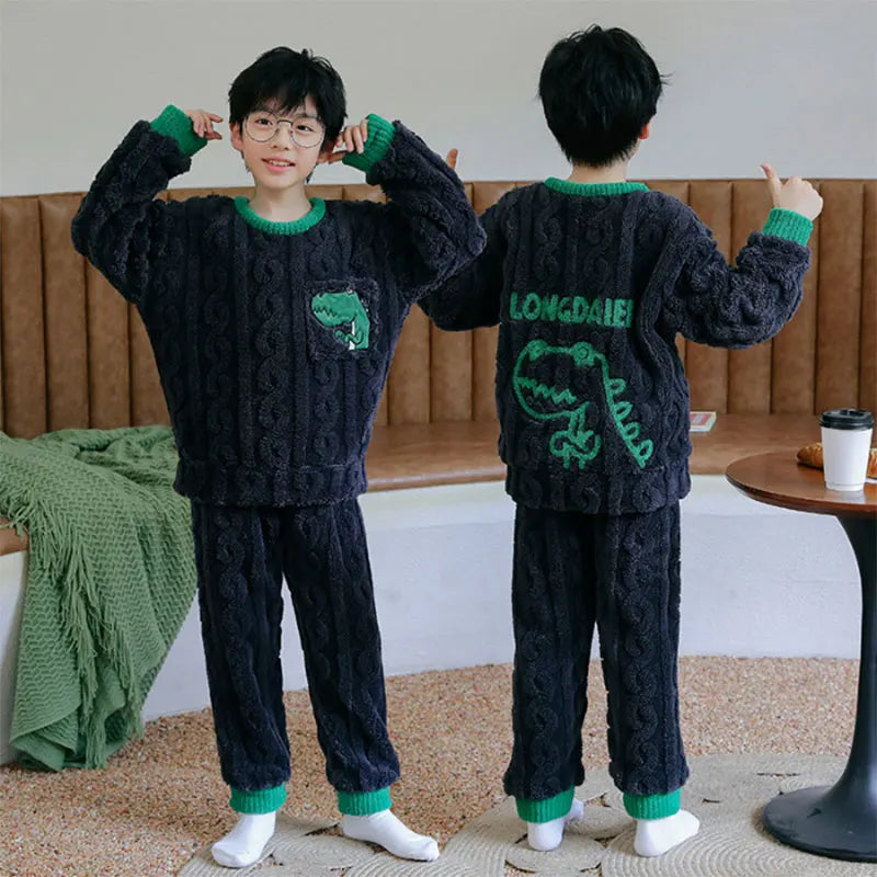 Pyjama Pilou Pilou Garçon Dino Vert Foncé M (155-160cm)