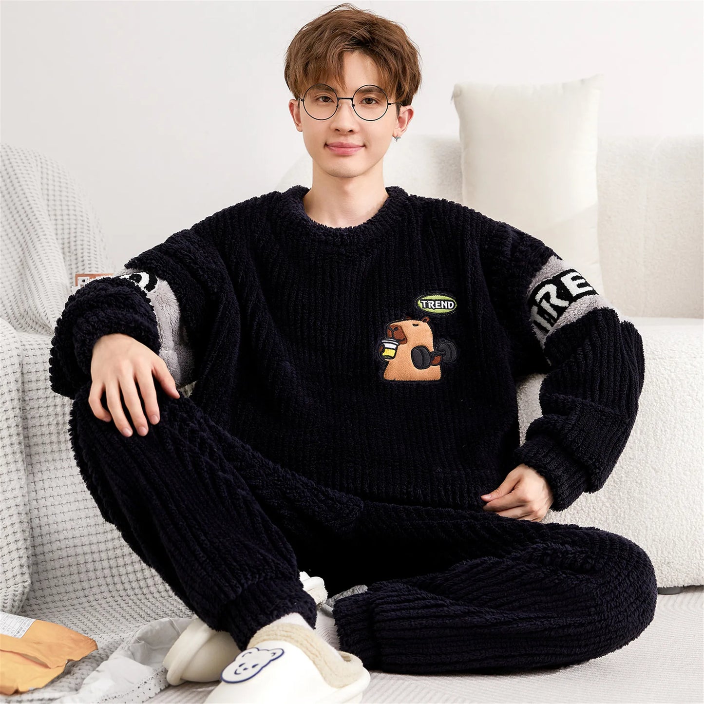 Pyjama Pilou Pilou Capybara Noir 4XL