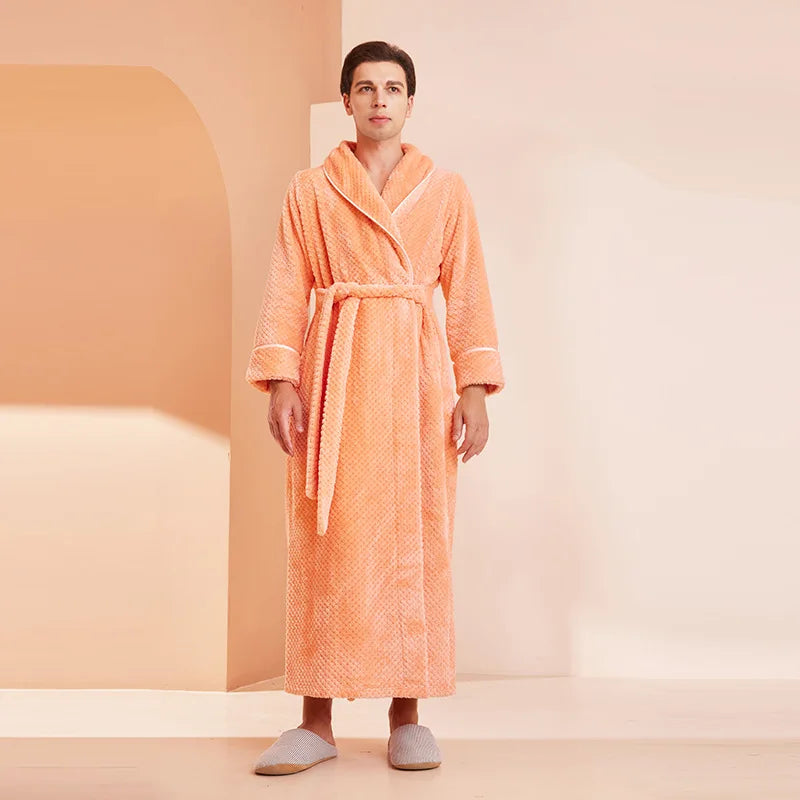 Peignoir Pilou Pilou Long Homme Orange 3XL