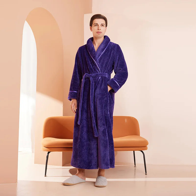 Peignoir Pilou Pilou Long Homme Violet