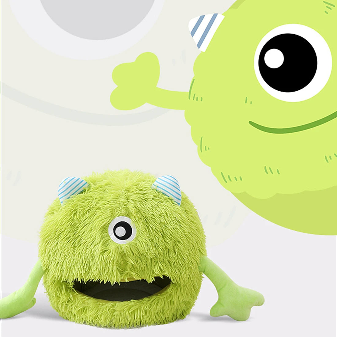 Panier Chat Monstre Multicolore Vert