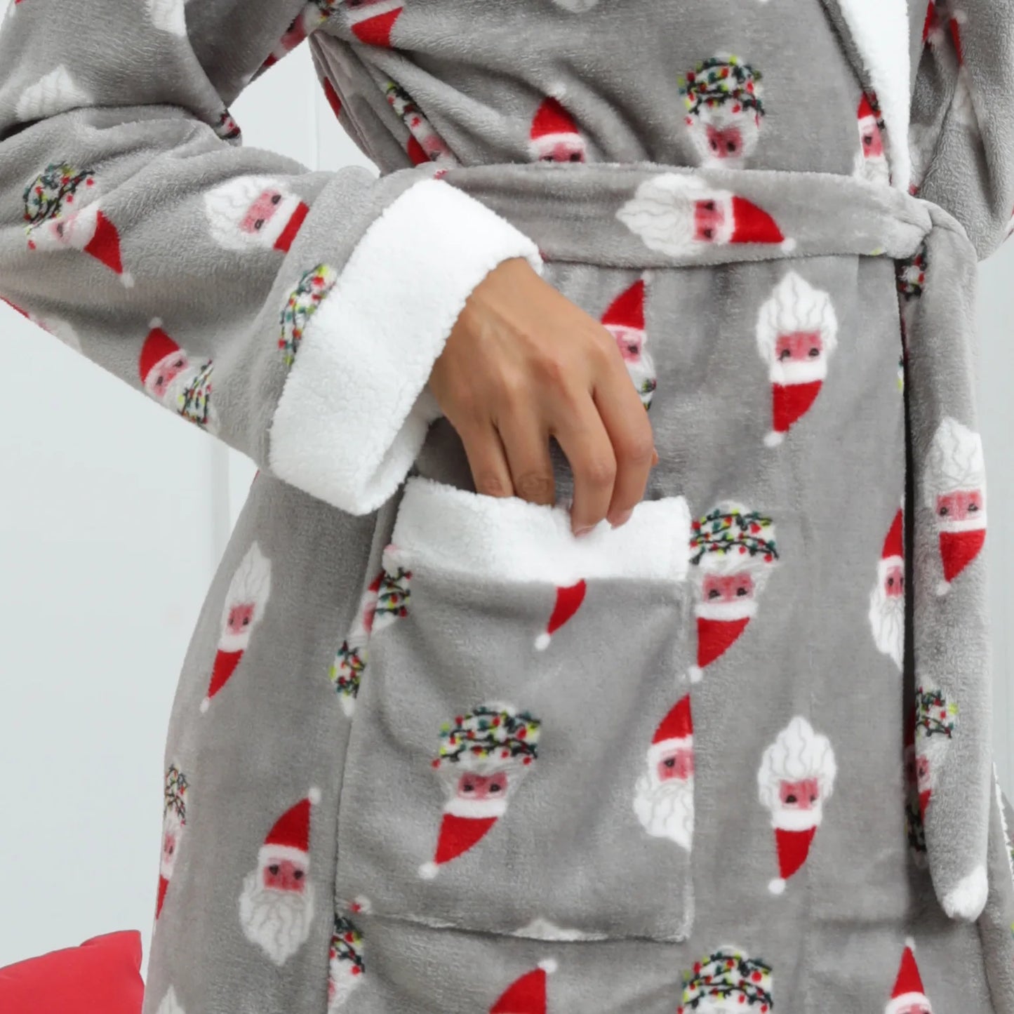 Peignoir Pilou Pilou Gris Père Noel