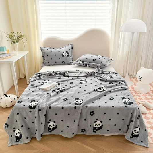 Plaid Pilou Pilou Panda Gris 200x230cm