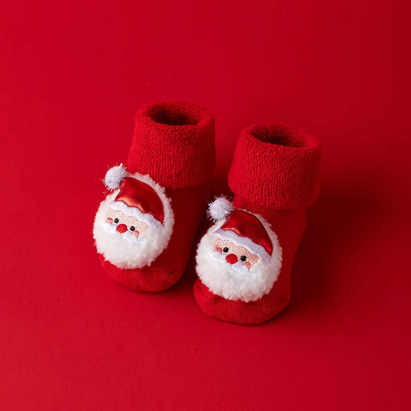 Chaussettes Pilou Pilou de Noël pour Bébé Père Noël