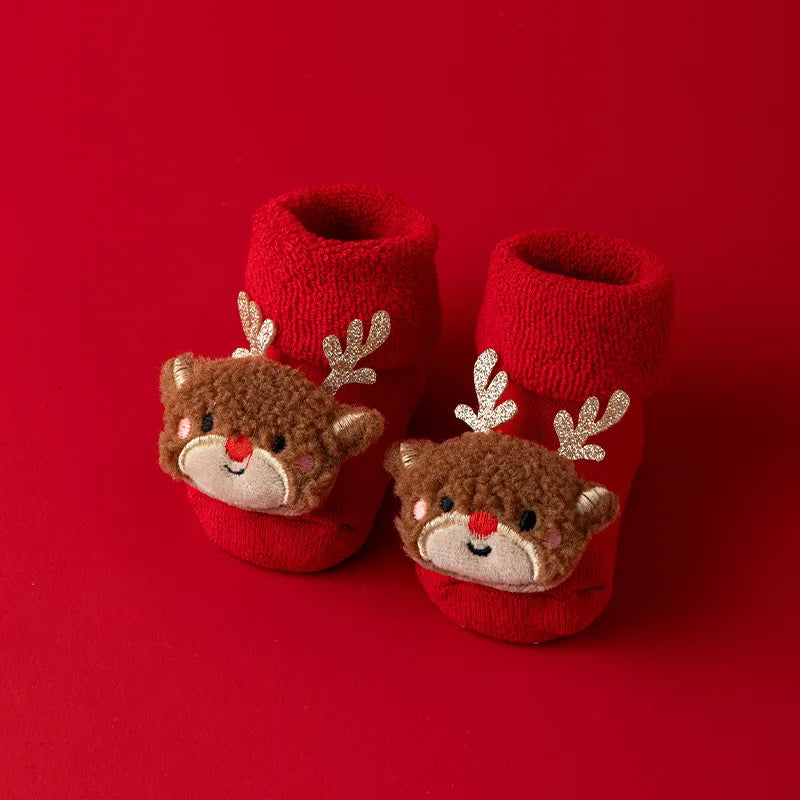 Chaussettes Pilou Pilou de Noël pour Bébé Renne