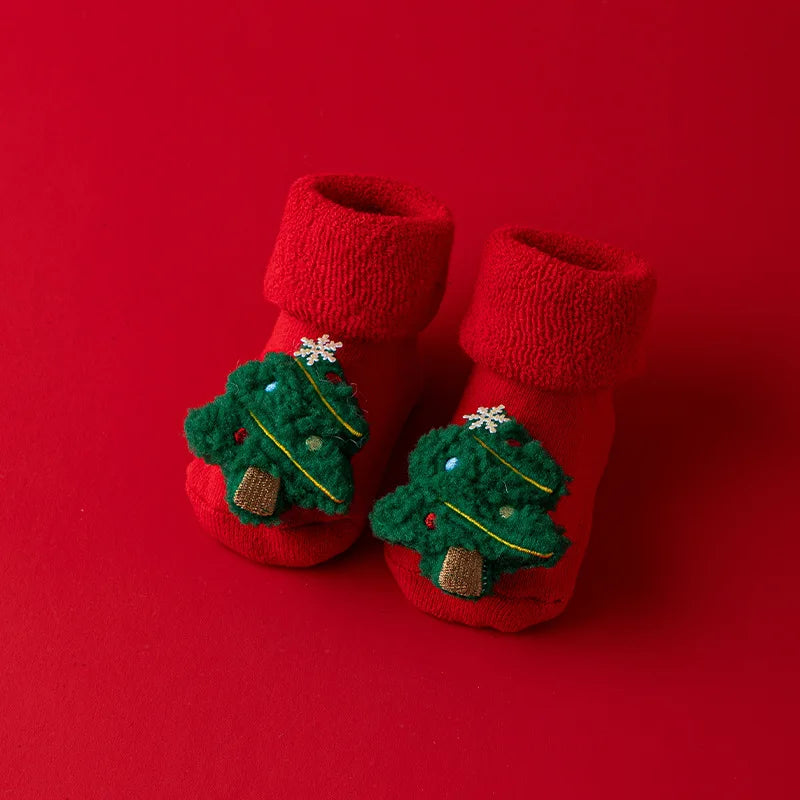 Chaussettes Pilou Pilou de Noël pour Bébé Sapin de Noël