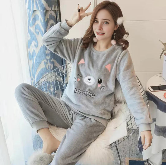 Pyjama Pilou Pilou Chat Gris