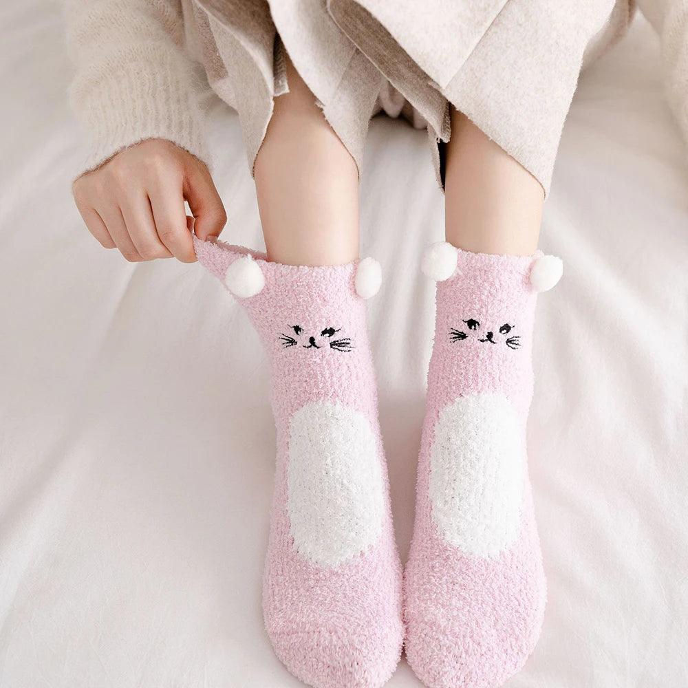 Chaussettes Pilou Pilou Chat Rose - Pilou&Plush