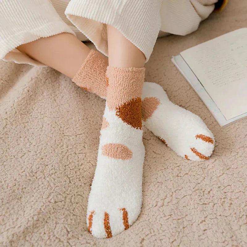 Chaussettes Pilou Pilou Chat Tacheté Beige - Pilou&Plush