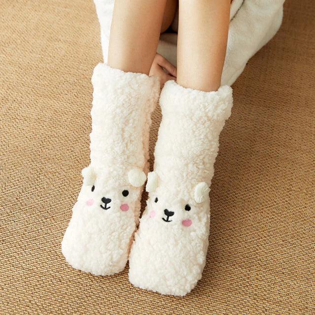 Chaussettes Pilou Pilou Laine de Mouton Blanc - Pilou&Plush