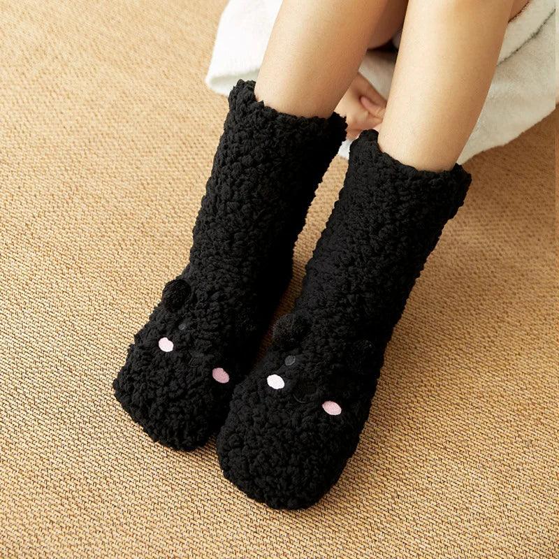 Chaussettes Pilou Pilou Laine de Mouton Noir - Pilou&Plush