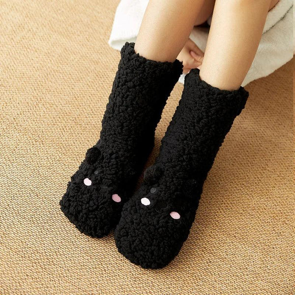 Chaussettes Pilou Pilou Laine de Mouton Noir Pilou Plush