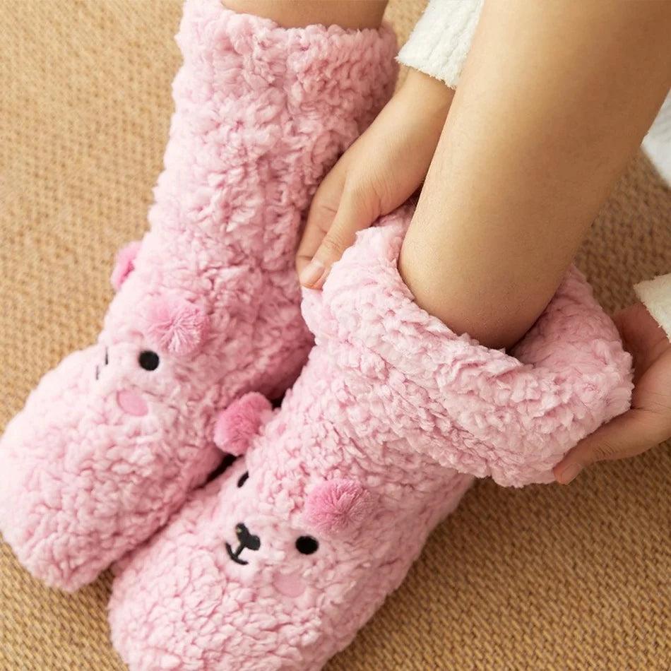 Chaussettes Pilou Pilou Laine de Mouton Rose - Pilou&Plush