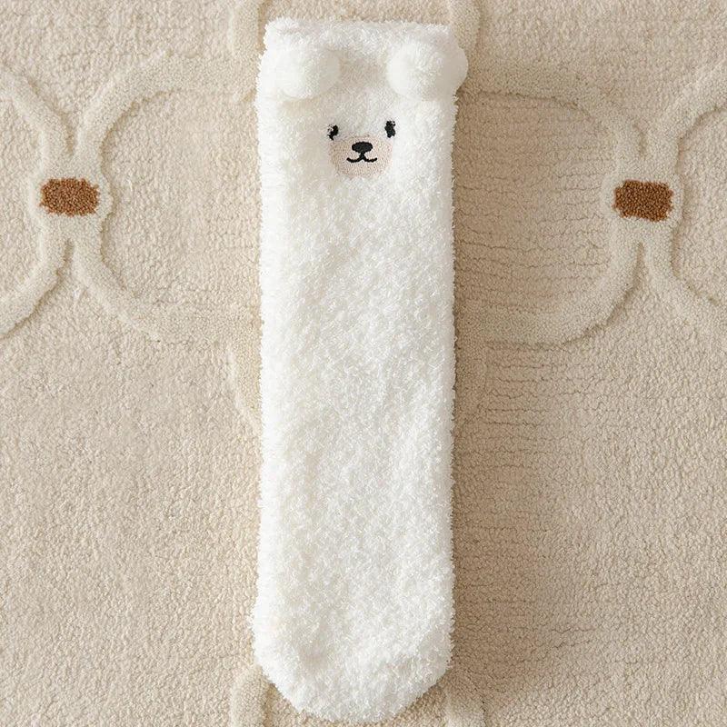 Chaussettes Pilou Pilou Ours Blanc - Pilou&Plush