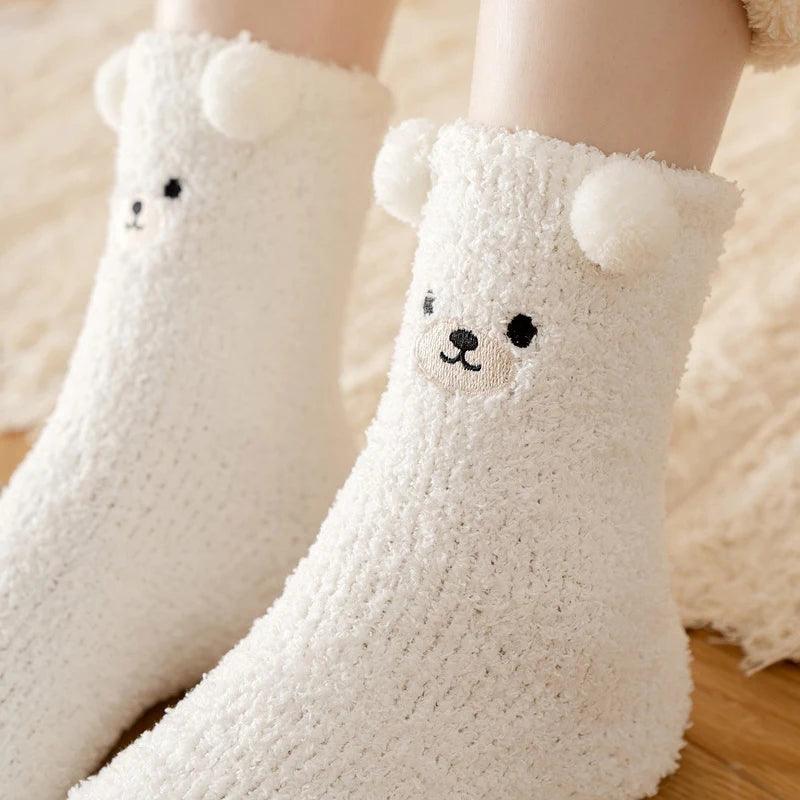 Chaussettes Pilou Pilou Ours Blanc - Pilou&Plush