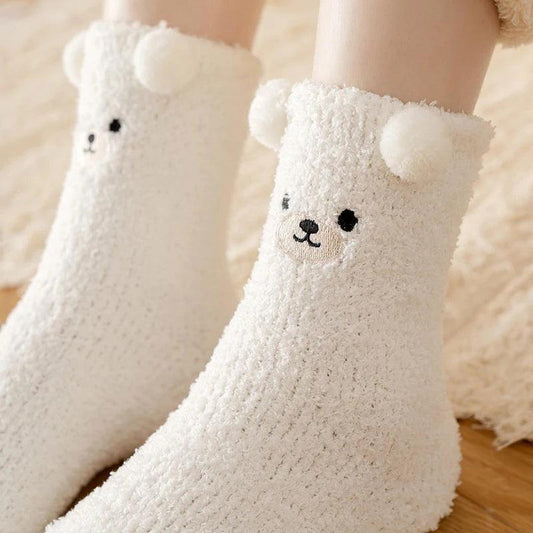 Chaussettes Pilou Pilou Ours Blanc