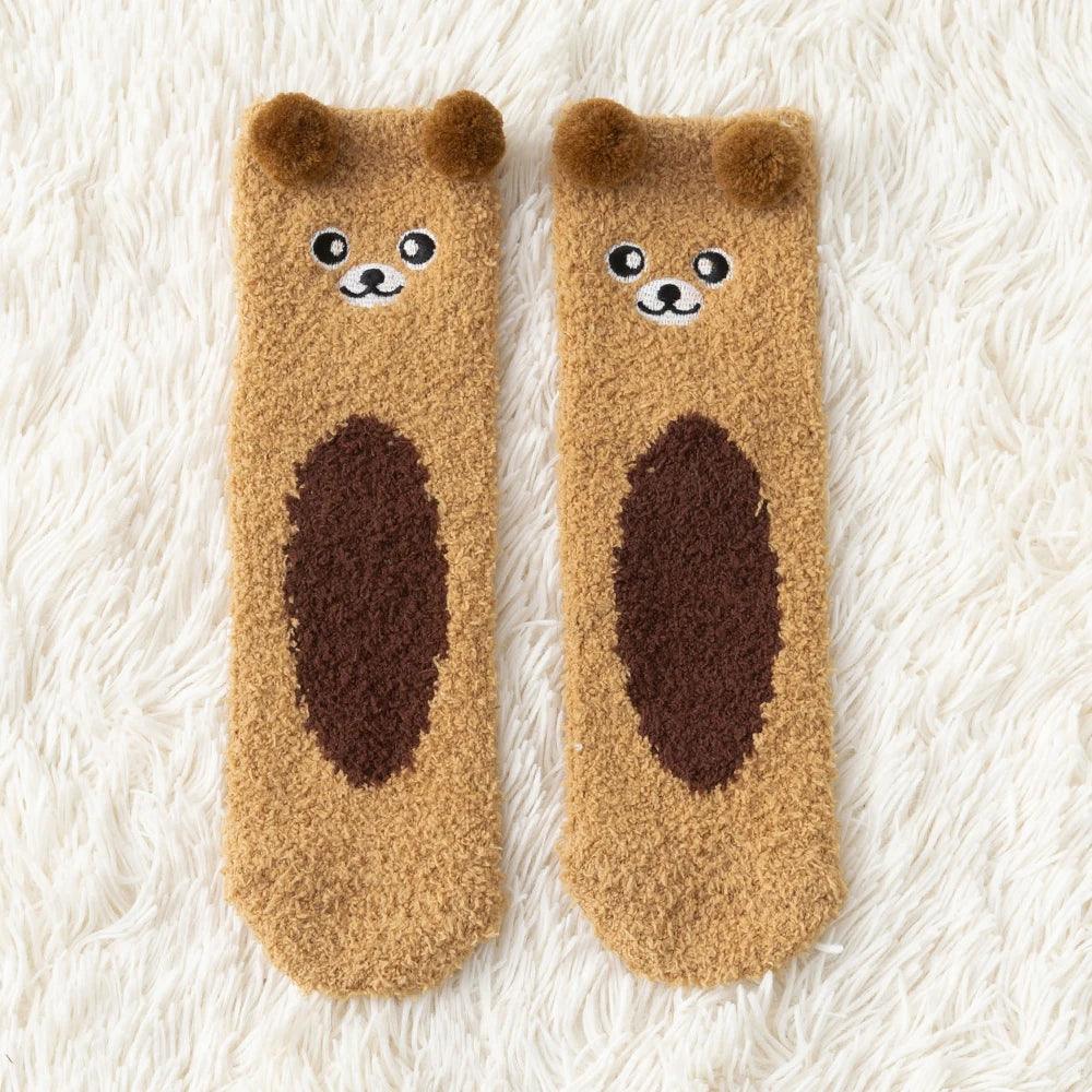 Chaussettes Pilou Pilou Ours Brun - Pilou&Plush