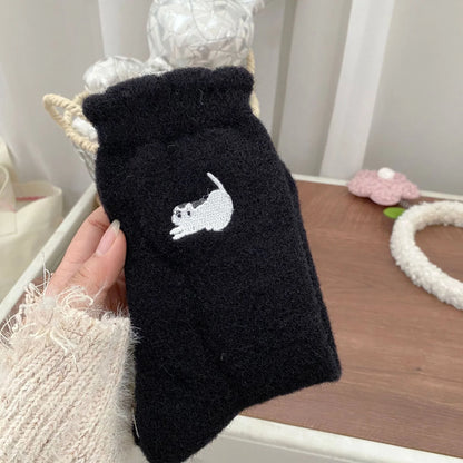 Chaussettes Cachemire Chat Noir