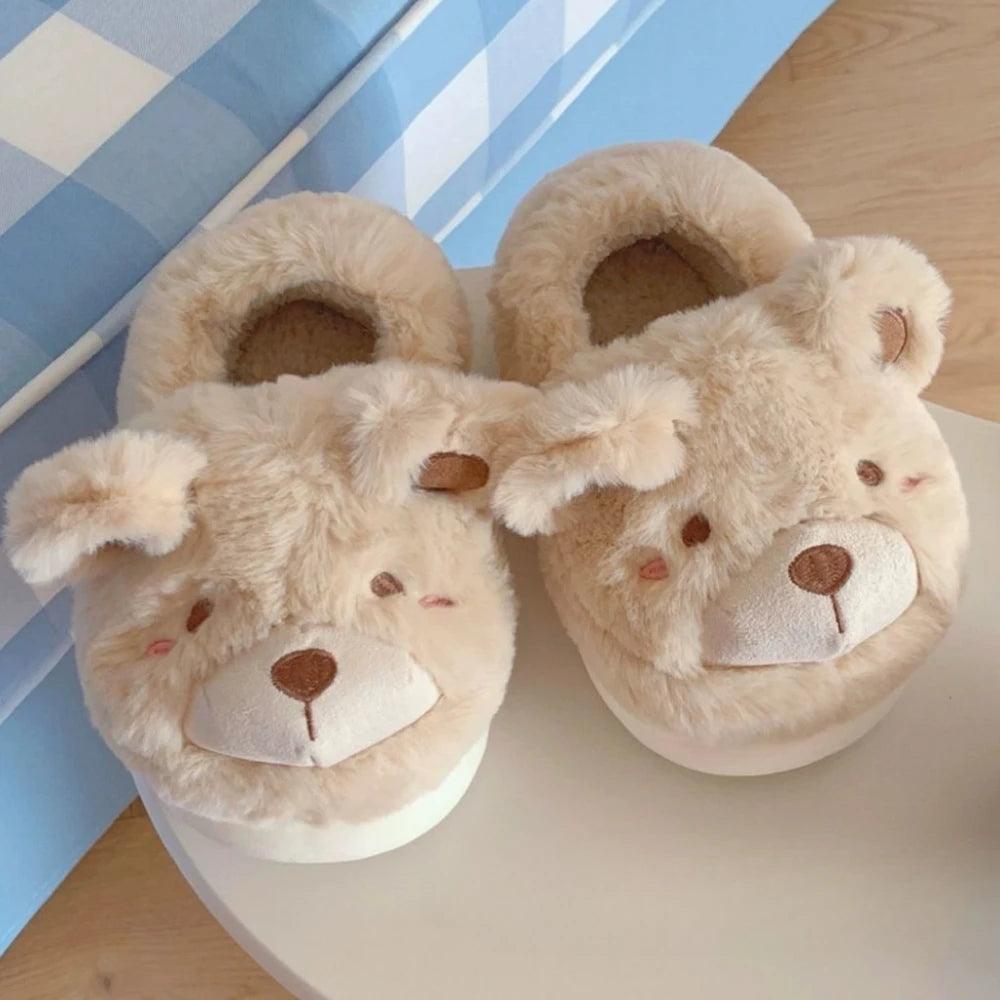 Chaussons Ours Beige - Pilou&Plush