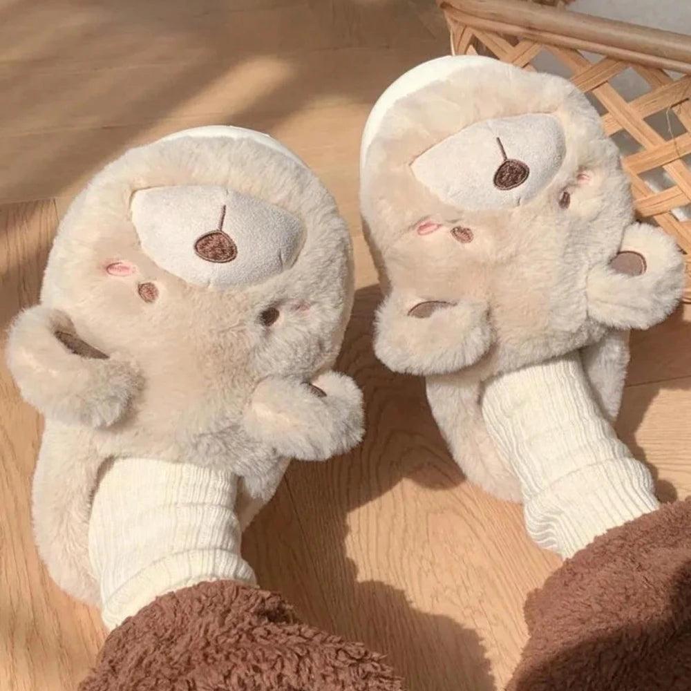 Chaussons Ours Beige - Pilou&Plush