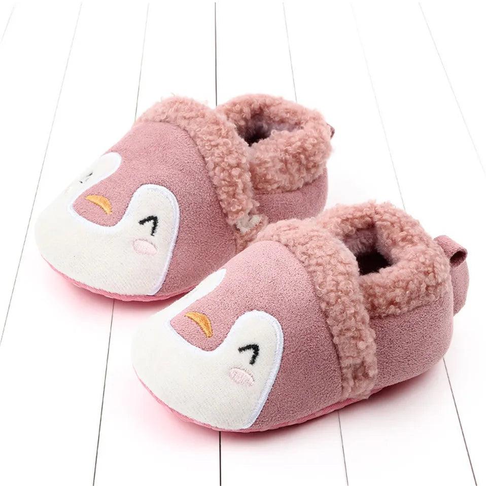 Chaussons Rembourrés Pingouin Colorés - Pilou&Plush